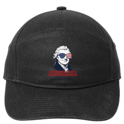 Bitches Love Independence Funny Patriotic Thomas Jefferson 7-Panel Snapback Hat