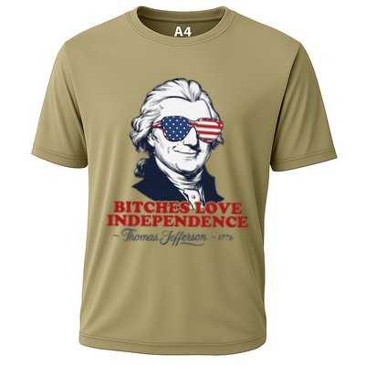 Bitches Love Independence Funny Patriotic Thomas Jefferson Performance Shirt
