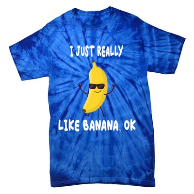 Banana Lover I Just Really Like Banana Fruit Premium Gift Tie-Dye T-Shirt