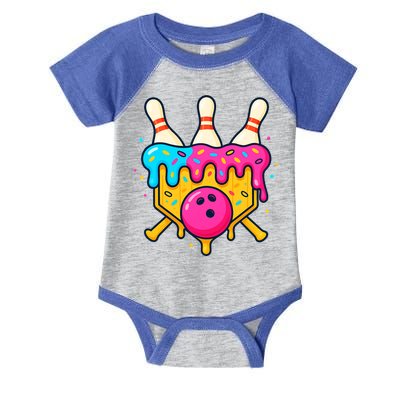 Bowling Lane Ice Cream Drip Home Plate Infant Baby Jersey Bodysuit