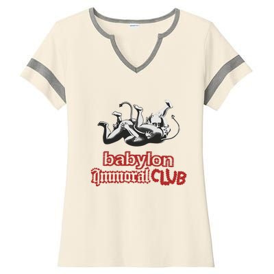 Babylon La Immoral Club Ladies Halftime Notch Neck Tee