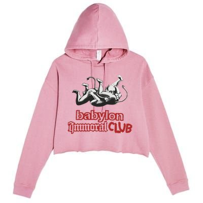 Babylon La Immoral Club Crop Fleece Hoodie