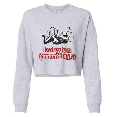 Babylon La Immoral Club Cropped Pullover Crew