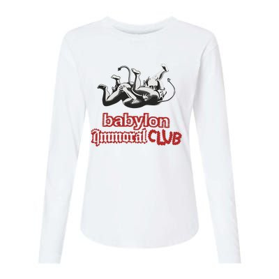 Babylon La Immoral Club Womens Cotton Relaxed Long Sleeve T-Shirt