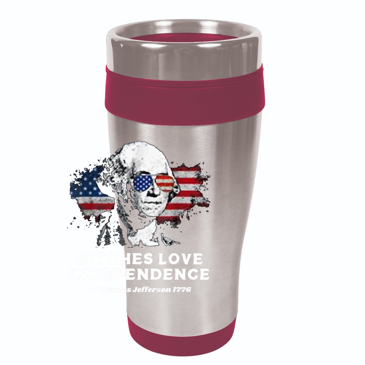 Bitches Love Independence Funny Founding Fathers 4th Of July 15oz Campfire Ceramic Mug