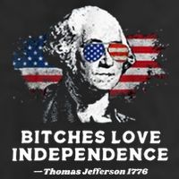 Bitches Love Independence Funny Founding Fathers 4th Of July 25L Jumbo Tote