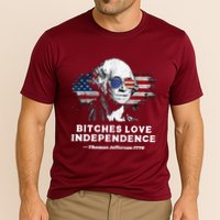 Bitches Love Independence Funny Founding Fathers 4th Of July Cooling Performance Crew T-Shirt