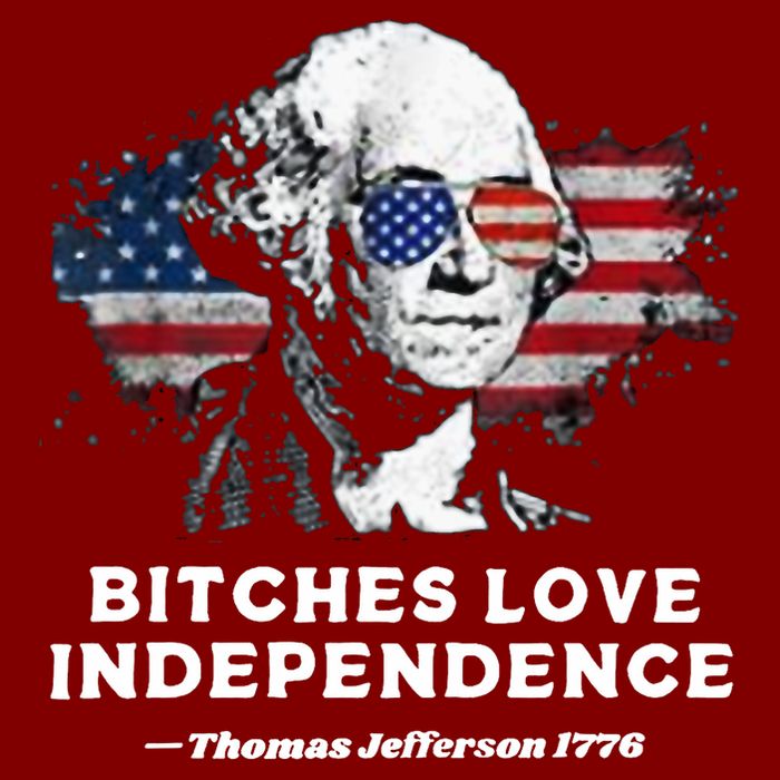 Bitches Love Independence Funny Founding Fathers 4th Of July Cooling Performance Crew T-Shirt