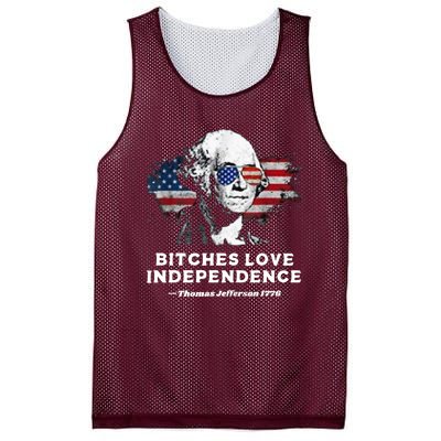 Bitches Love Independence Funny Founding Fathers 4th Of July Mesh Reversible Basketball Jersey Tank