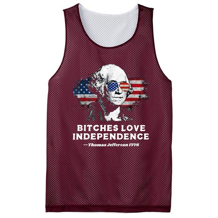 Bitches Love Independence Funny Founding Fathers 4th Of July Mesh Reversible Basketball Jersey Tank