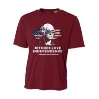 Bitches Love Independence Funny Founding Fathers 4th Of July Performance Sprint T-Shirt