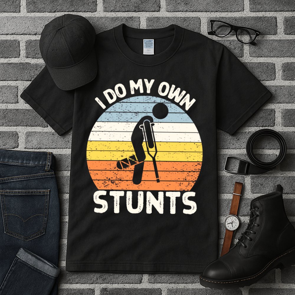 Broken Leg I Do My Own Stunts Vintage Gift Tall T-Shirt