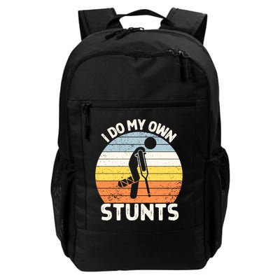 Broken Leg I Do My Own Stunts Vintage Gift Backpack