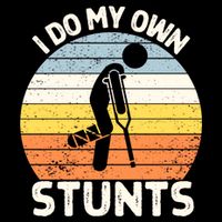 Broken Leg I Do My Own Stunts Vintage Gift Backpack