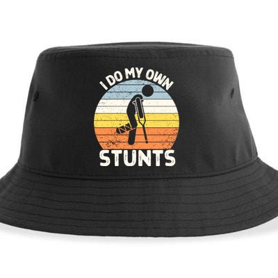 Broken Leg I Do My Own Stunts Vintage Gift Sustainable Bucket Hat