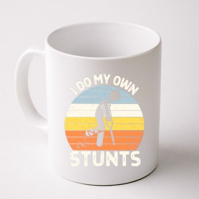 Broken Leg I Do My Own Stunts Vintage Gift Coffee Mug