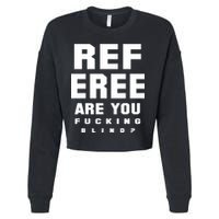 Blind Referee Funny Cropped Pullover Crew