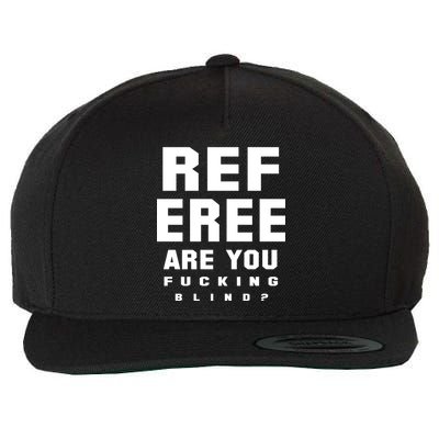 Blind Referee Funny Wool Snapback Cap