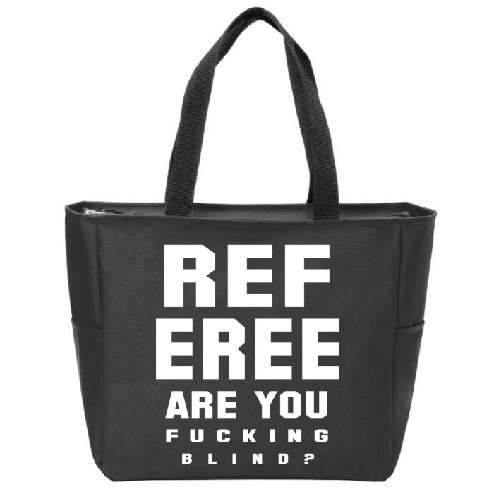 Blind Referee Funny Zip Tote Bag