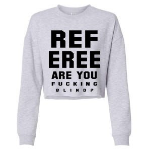 Blind Referee Funny Cropped Pullover Crew