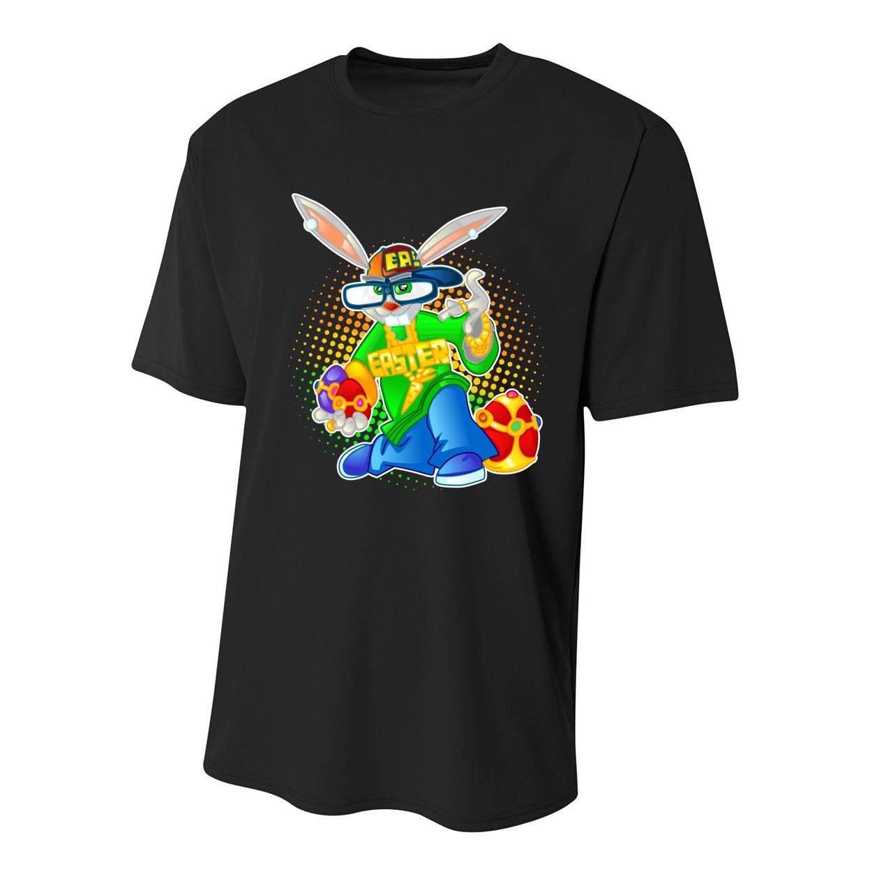 Blinged Easter Bunny Youth Performance Sprint T-Shirt