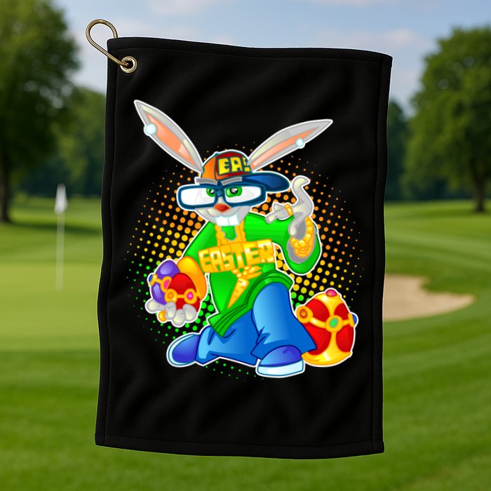 Blinged Easter Bunny Golf Towel