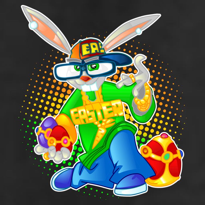 Blinged Easter Bunny Golf Towel