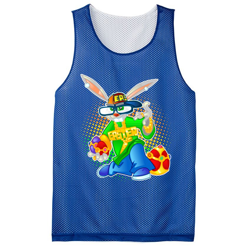 Blinged Easter Bunny Mesh Reversible Basketball Jersey Tank