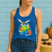 Blinged Easter Bunny Womens Tank Top