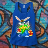 Blinged Easter Bunny Womens Tank Top