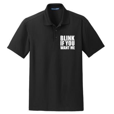 Blink If You Want Me Dry Zone Grid Polo