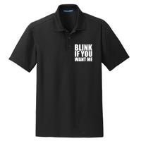 Blink If You Want Me Dry Zone Grid Polo