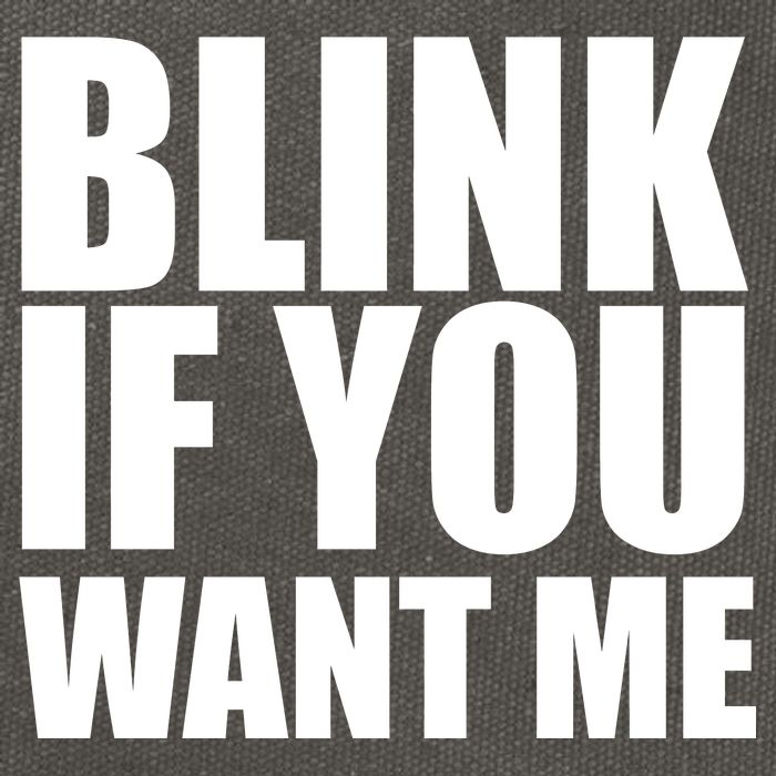 Blink If You Want Me Cotton Canvas Backpack