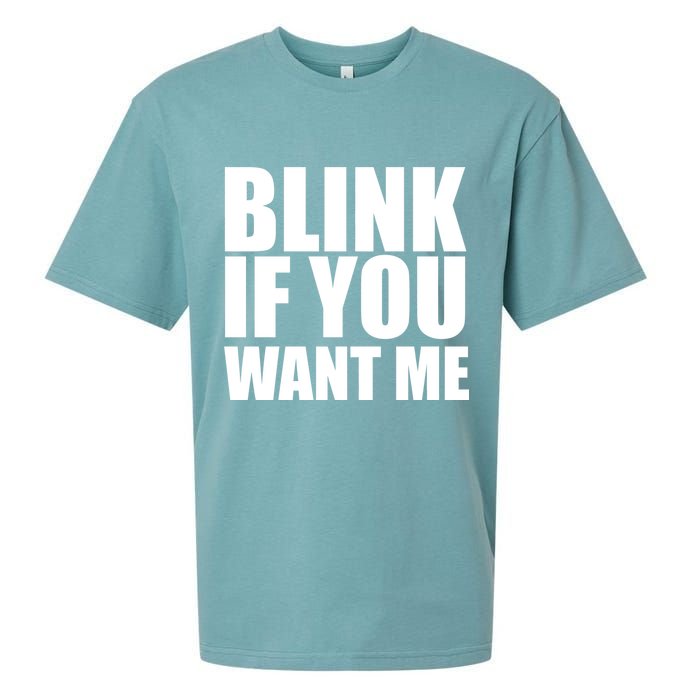 Blink If You Want Me Sueded Cloud Jersey T-Shirt