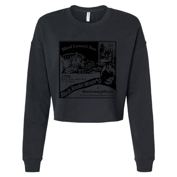 Blind Lemon Jefferson Black Snake Moan 2 Premium Cropped Pullover Crew