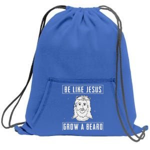 Be Like Jesus Grow A Beard Christian Gift Design Sweatshirt Cinch Pack Bag