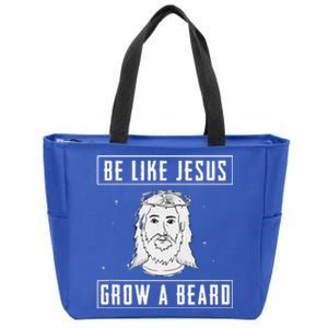 Be Like Jesus Grow A Beard Christian Gift Design Zip Tote Bag