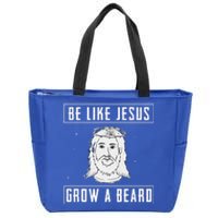 Be Like Jesus Grow A Beard Christian Gift Design Zip Tote Bag