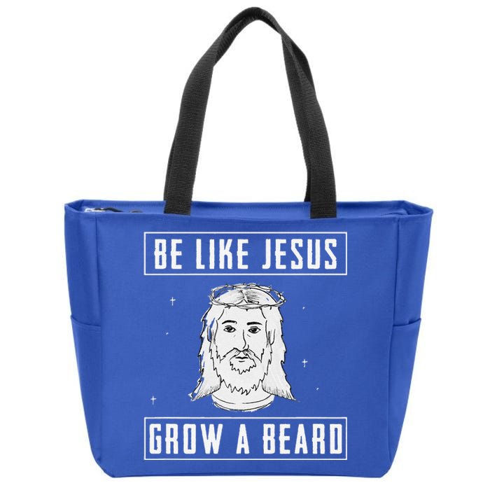 Be Like Jesus Grow A Beard Christian Gift Design Zip Tote Bag