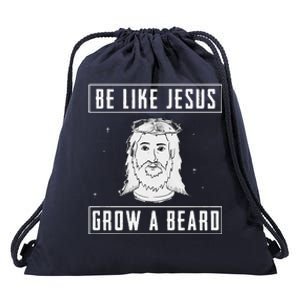 Be Like Jesus Grow A Beard Christian Gift Design Drawstring Bag