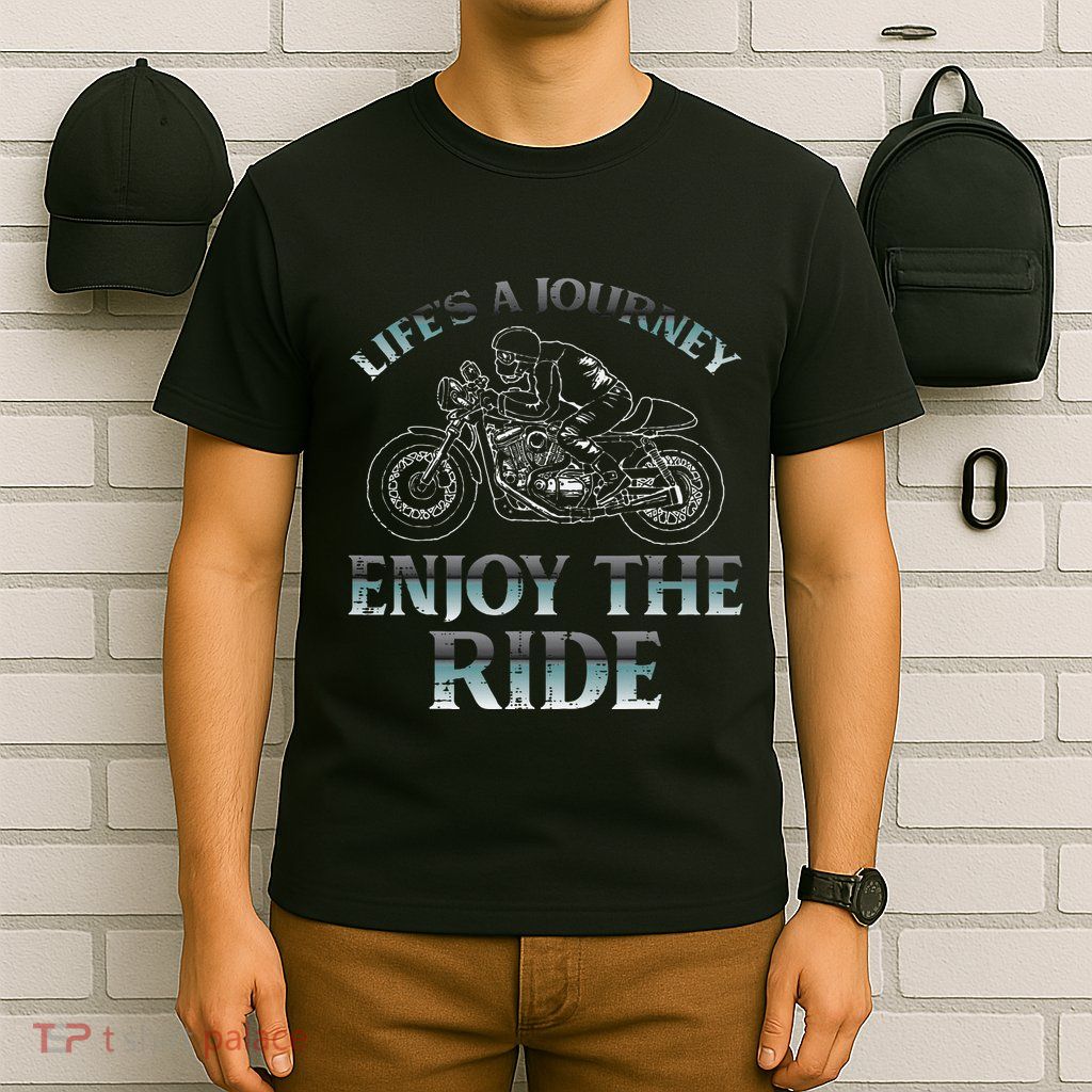 Biker Lifes Journey Enjoy The Ride Motorcycle Women T-Shirt
