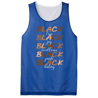 Black Love Joy Excellence Pride History Melanin Funny Gift Mesh Reversible Basketball Jersey Tank