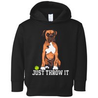 Boxer Love Just Throw It Play Fetch Dog Toddler Hoodie