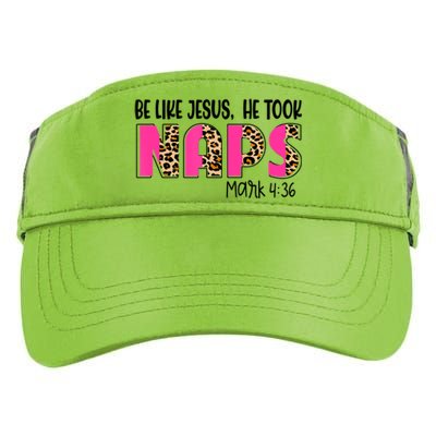 Be Likes Jesus He Took Naps Christian Leopard Print Adult Drive Performance Visor