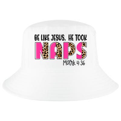 Be Likes Jesus He Took Naps Christian Leopard Print Cool Comfort Performance Bucket Hat