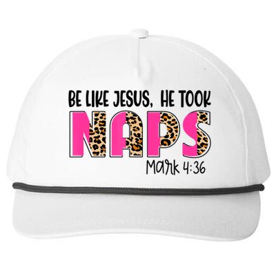 Be Likes Jesus He Took Naps Christian Leopard Print Snapback Five-Panel Rope Hat