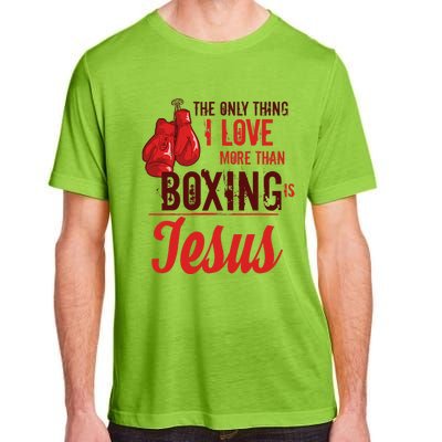 Boxing Lover Jesus Funny Boxer Christian Sports Gift Adult ChromaSoft Performance T-Shirt