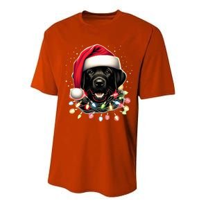 Black Lab Labrador Christmas Tree Light Pajama Dog Xmas  Performance Sprint T-Shirt