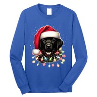 Black Lab Labrador Christmas Tree Light Pajama Dog Xmas  Long Sleeve Shirt