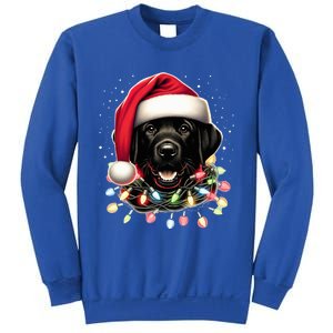 Black Lab Labrador Christmas Tree Light Pajama Dog Xmas  Sweatshirt